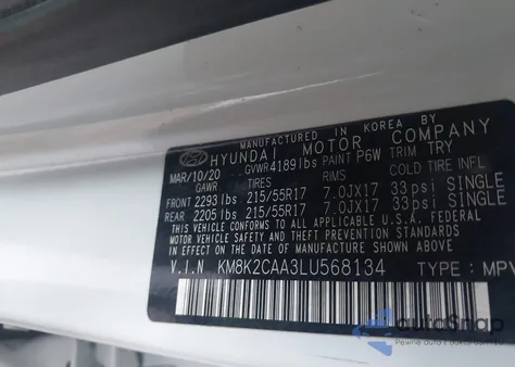 2020 Hyundai Kona Sel from USA, damaged, VIN KM8K2CAA3LU568134